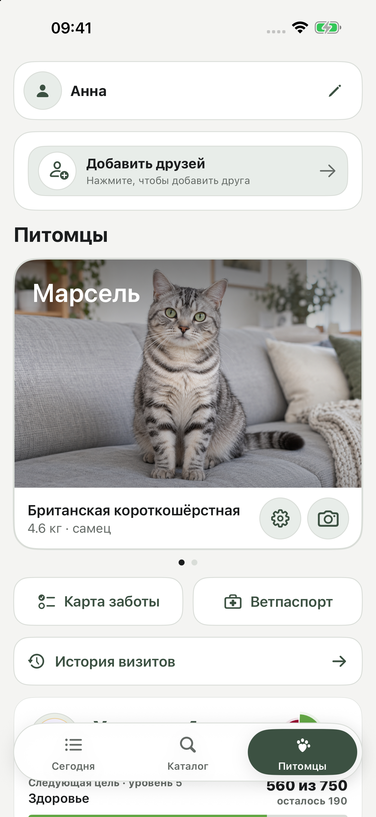 Питомцы в приложении Лапсон